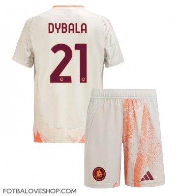 AS Roma Paulo Dybala #21 Dětské Venkovní Dres 2024-25 Krátký Rukáv (+ trenýrky)
